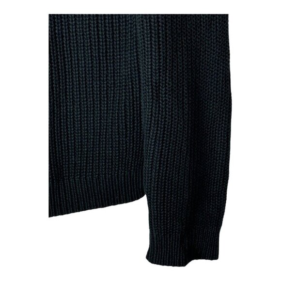 Oak‎ + Fort Sweater Women XS Washed Black Ribbed Knit Cotton Crew Neck Pullover - Picture 5 of 9